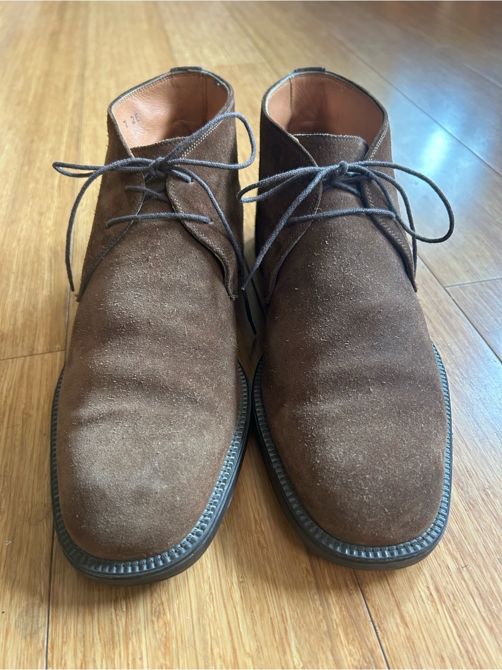Salvatore Ferragamo Studio Brown Suede Desert Chukka Boots - 7 / 40 EU